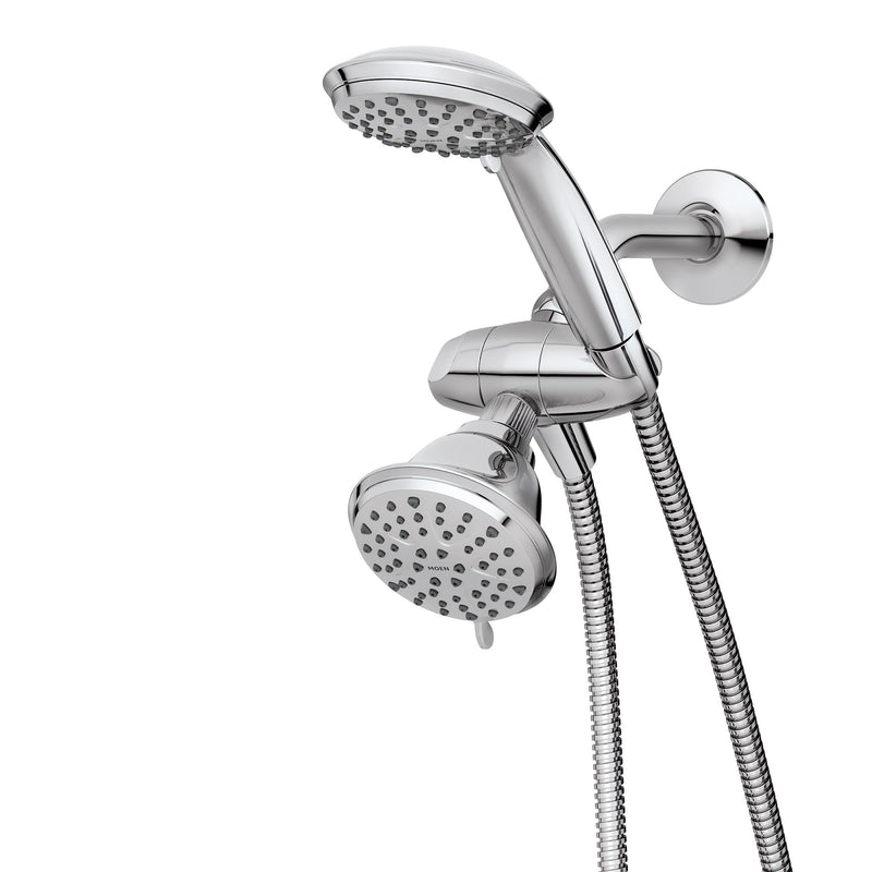 Moen Attune Dual Shower Head with Handheld Sprayer Combo, 6 Handheld Spray Settings & 8 Function Shower Head, Chrome Finish, 218C0