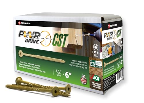 | (50-Pk) CST 5/16-inch x 6-inch T40 Star Drive Structural Screw 5/16 in x 6 in 50.0