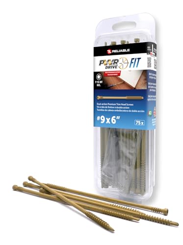 | (75-Pack) FIT #9 x 6-inch T15 Star Drive Deck Edge Screws #9 x 6 in 75