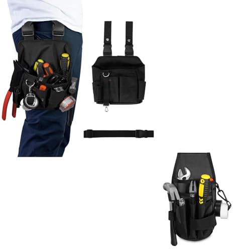 KENOBE 5-Pockets Tool Pouch and Leg Tool Pouch with Belt