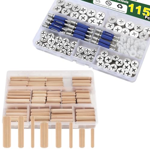 225 Wooden pins+115 Cam Locks