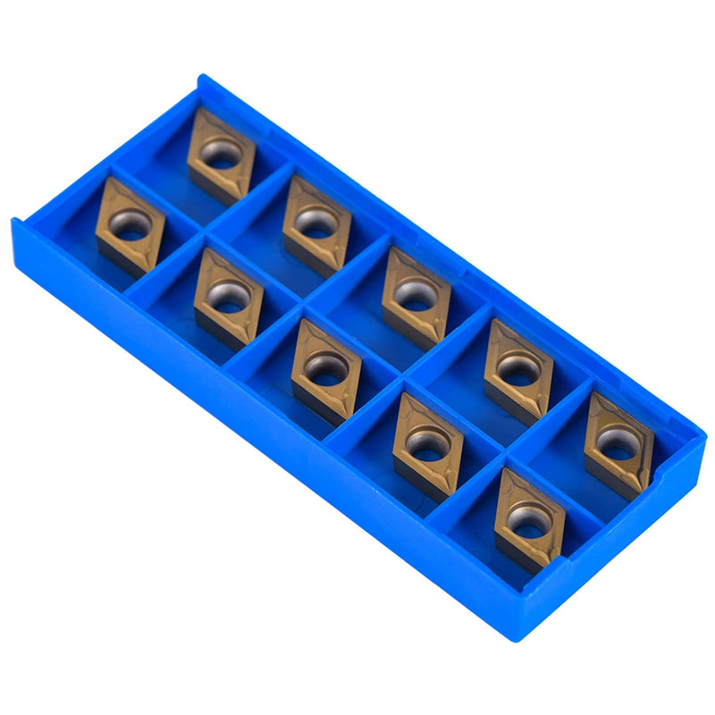 Indexable Inserts, Lathe Inserts, CNC Lathe Milling Inserts with Box DCMT11T304-HM YBC251 (Pack of 10)