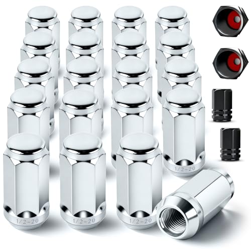 20pcs 1/2-20 Closed End Lug Nuts, 1.9"-48mm Tall, 3/4"-19mm Hex 20pcs 1/2-20 1.9" long Silver