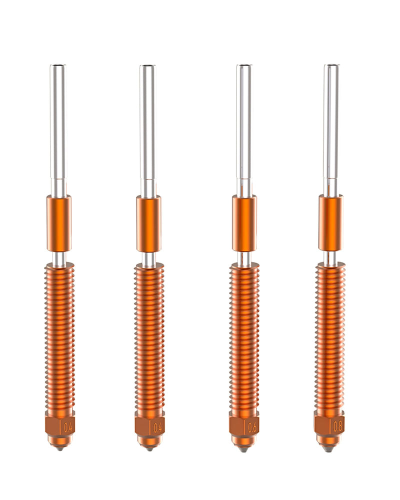 Creality K1C Nozzles, 4pcs Unicorn Quick-Swap Nozzle, Upgraded Hardened Steel Nozzle with Titanium Alloy Heat Break for Creality K1 Max/K1 SE/Ender 3 V3/Ender 3 V3 Plus/Ender 3 V3 KE 3D Printers 0.4/0.6/0.8mm(K1 series)