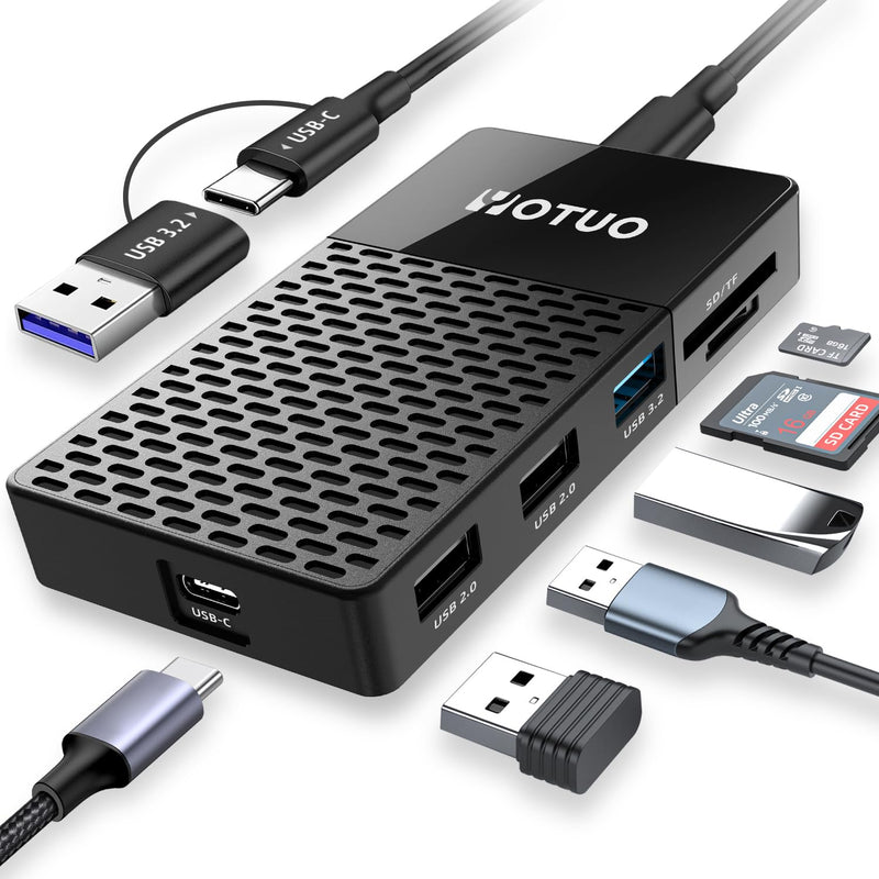 All-in-One Portable SSD 1TB, Up to 1050MB/s, USB-C External Solid-State Drive with Multi-Port USB 3.2 Hub and SD/TF Card Reader. Docking Station with iPhone 17/PC/Laptop/Mac/Windows/Android/iOS. Black