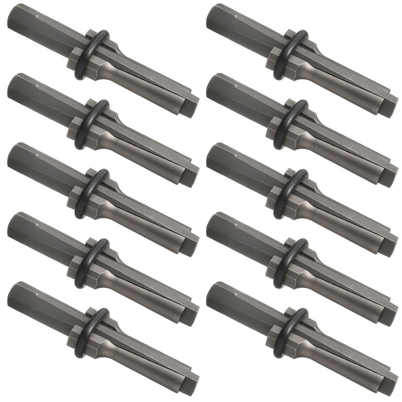 10 Pack Rock Splitting Wedges 5/8" Wedge and Feathers Shims Set, Heavy Duty Stone Splitter Tools for Granite, Concrete, Marble 5/8" 10