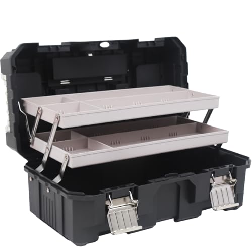 Anyyion Tool Box, 3-Tiers Multi-Function Storage Portable Toolbox Organizer