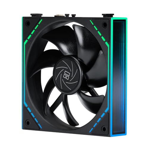 Thermalright TL-M12Q 120mm ARGB PWM PC cooling fan Black | Infinity Mirror ARGB, Daisy Chain Cable, 2000RPM PWM Control and S-FDB Bearing for Housing or Radiator TL-M12QX1
