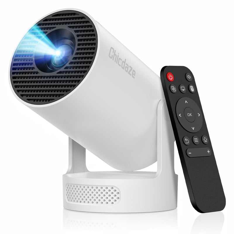 Mini Portable Projector with WiFi and Bluetooth, 4k 1080P Video Projector Support 5w Sound Base Speaker, 200 ANSI, 210° Rotation, Auto Vertical Keystone for Home Bedroom Outdoor, HY300 Ultra