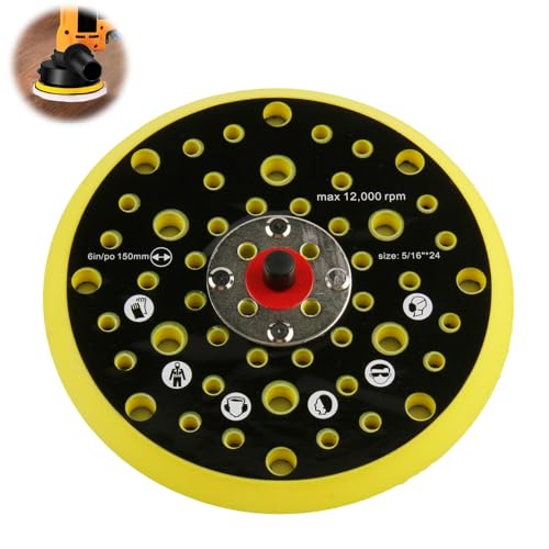 Sanding Disc for M-irKa Sanding Disc 150 mm Sanding Disc 52 Hole | Sanding disc for M-irKas 150 mm plate for M-irKa Ceros Deros with 5/16 inch thread for polishing grinding