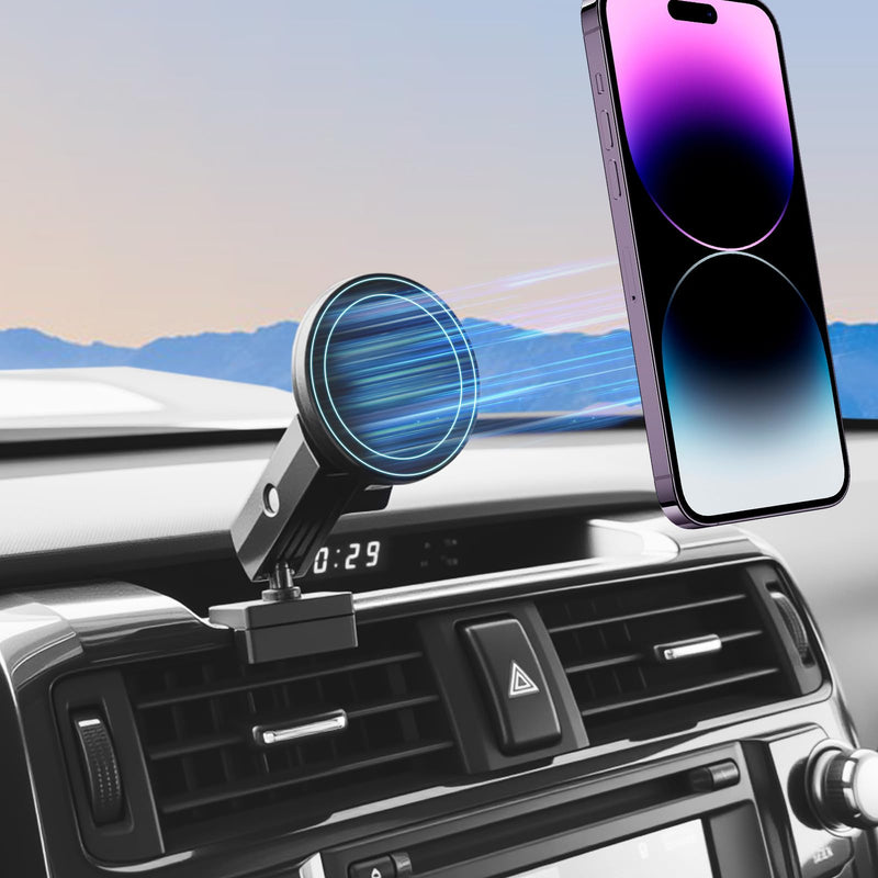 Metal Magnetic Phone Mount Holder for 2010-2024 Toyota 4Runner Strong Magnet Dash Cell Phone Cradles Adjustable Phone Stand Accessories for MagSafe All Smartphone Classic Version