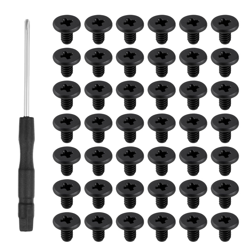 50 PCS M.2 SSD Mounting Screws Kit, PCIE Nvme M2 X 3 MM Replacement Phillips Flat Head Screw M.2 SSD Mountings Screws with Screwdriver, M2Screw for Laptop Nvme SSD-Mounting, Black