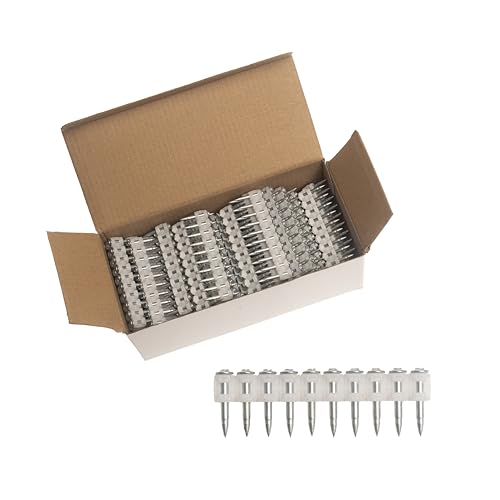 1000x Collated Concrete Nails 1 Inch (25mm) for Hilti GX 3 (GX3), GX 100, GX 120 Nailer, GX MX Collated Strip, Full Round Head Hardened Steel Pins for Metal Track, Drywall & Concrete 1'' (25mm) 1000