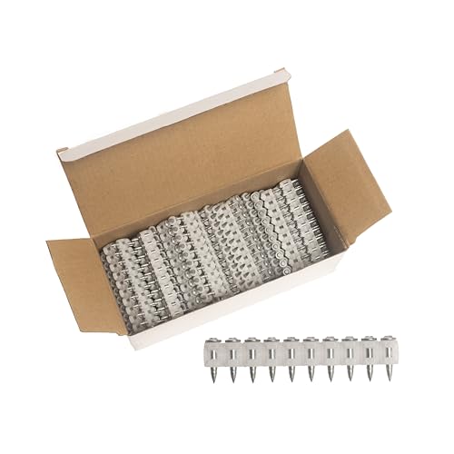 1000x Collated Concrete Nails 3/4 Inch (19mm) for Hilti GX 3 (GX3), GX 100, GX 120 Nailer, GX MX Collated Strip, Full Round Head Hardened Steel Pins for Metal Track, Drywall & Concrete 3/4'' (19mm) 1000