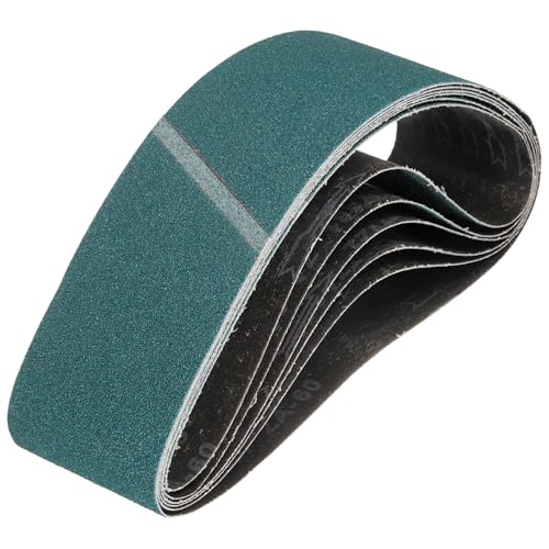 HARFINGTON 4 x 36 Inch Sanding Belts, 6 Pcs 60 Grit Zirconia Abrasive Belt Sander File Belt for Woodworking, Metal Polishing, Knife Sharpener 4 x 36 Inch(60 Grit)