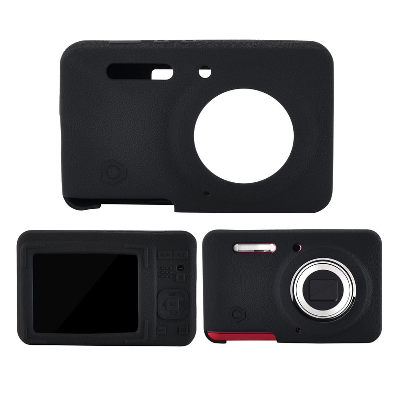 Silicone Case for Kodak PIXPRO FZ55 Camera, Shockproof Silicone Skin Cover - Slim & Protective Shell (4 Colors) for FZ55 Digital Camera (Black) Black