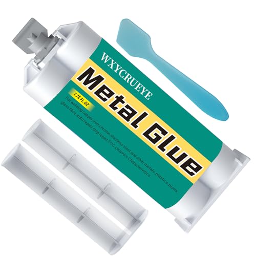 Metal Glue, Heavy Duty Waterproof epoxy Adhesive for Metal Repair, Welding high Strength Oily Glue with Heat and Corrosion Resistance, Ideal Adhesive for Metals, Plastic, Ceramics, PVC and Fiberglass 1 pack