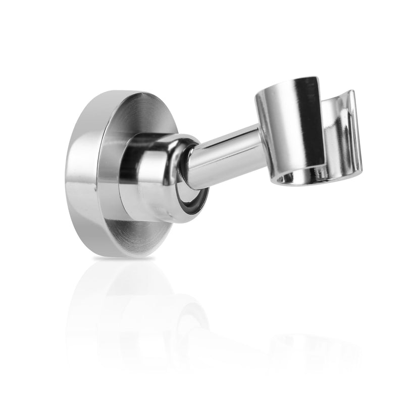 Shower Head Holder All Metal Handheld Shower Wand Bracket Adjustable Handheld Shower Head Holder Wall Mount Shower Wand Bracket Polished Chrome Finish