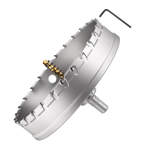 METALLIXITY Hole Saw 160mm 6-5/16" Tungsten Carbide for Metal Silver 160mm (6-5/16")
