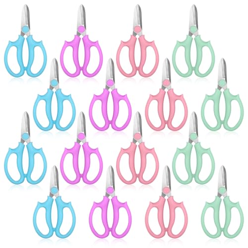 16Pcs Floral Scissors Garden Flower Scissors Shears for Cutting Fresh Flower Floral Cutters Garden Shears for Gardening Flowers Arrangement, Trimming Plants, Stainless Steel