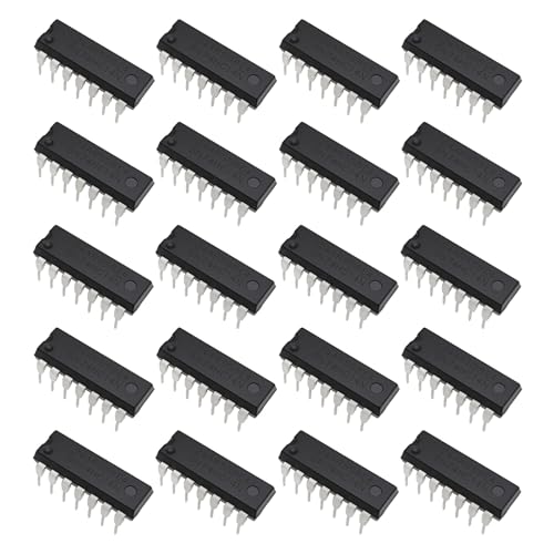 EMSea SN74HC14N 6-Channel Schmitt Trigger Inverter IC Chip DIP14 for Breadboard Pack of 20