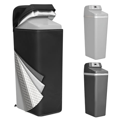 Water Softener Cover Outdoor for WHES30E/WHES40E Grain Softener, Black 17''W x 22''D x 48''H