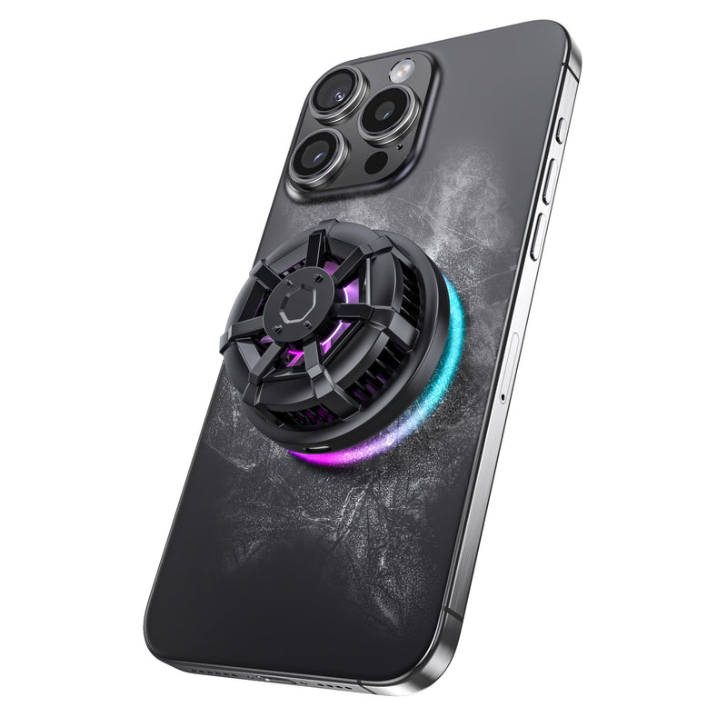 Wireless Cooling Charger for MagSafe, Preocean 15W Fast Wireless Charging Pad with Built-in Fan, Phone Cooler for Gaming, Magnetic Compatible with iPhone 17/16/15/14/13/12 Series.