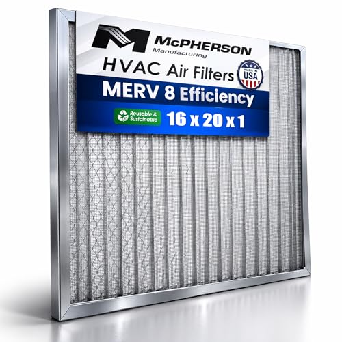 20x16x1 Reusable Air Filter MERV 8 Allergen HVAC 16" x 20" x 1"