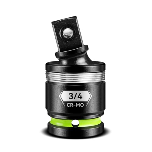 BLACKROBOT 3/4" Drive Impact Universal Joint Set, CR-MO Swivel Socket Adapter for Heavy-Duty & Automotive Repair, Flexibly Reach Tight-Angle Fasteners