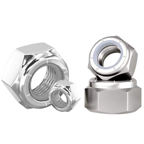 Marine Grade 316 Stainless Steel with Nylon Insert Lock Nuts Coarse Thread Nuts（1/4-20 5/16-18 3/8-16 1/2-13）