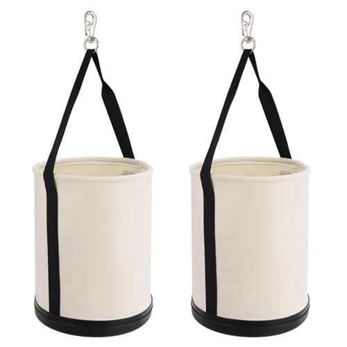 2 Pack Utility Canvas Tool Bucket 15" x 12" All Purpose Canvans Bag
