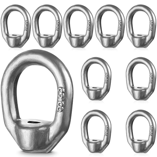 Lounsweer 10 Pcs 1/2"-13 Heavy Duty Lifting Eye Nuts, Thread Bail Type