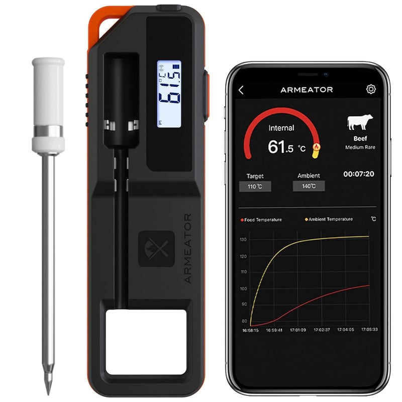 Smart Meat Thermometer Digital Instant Read Wireless Cooking Thermometer for BBQ Oven Air Fryer, Gifts for Men, Kitchen Essentials Gadgets Grilling Accessories, Waterproof Food Thermometers S