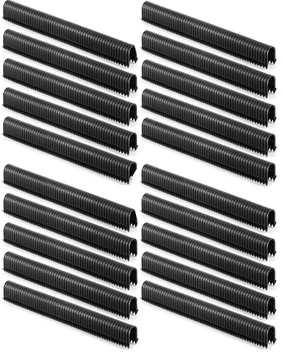 1100 Pcs PEX Pipe Staples for Foamboard Stapler, 1.65 Inch U-Shaped Staples for 3/4 Inch Radiant Floor Heating Pipe, Fits 1 Inch and 2 Inch Foam Board, Black Floor Heating Pipe Clips
