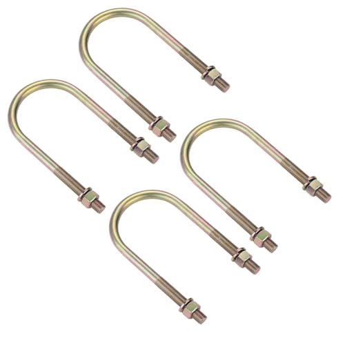 Trailer U Bolt Kits for 3" Round Trailer Axle,Spring U-Bolt Kit,1/2" Round Suspension U-Bolts 6.5" Long,4 Pack (4) 4
