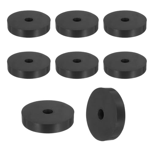 uxcell 18Pcs Thick Rubber Spacer, 2 Inch OD x 3/8 Inch ID x 3/8 Inch Thickness Black Round Rubber Bushings Anti Vibration Flat Washers for Home Industrial Machinery(50 x 10 x 10mm) 2" OD x 3/8" ID x 3/8" T(50 x 10 x 10mm) 18