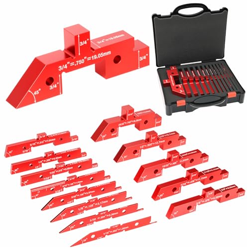 Setup Blocks Woodworking, 14 Pcs Router Table Saw Accessories