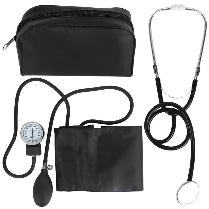 Gohytal Manual Blood Pressure Monitor, Blood Pressure Cuff with Flat Head Stethoscope, Upper Arm, Aneroid and Cuff, Blood Pressure Monitor, Arm Sleeve for Home for Doctor, Practice Home a