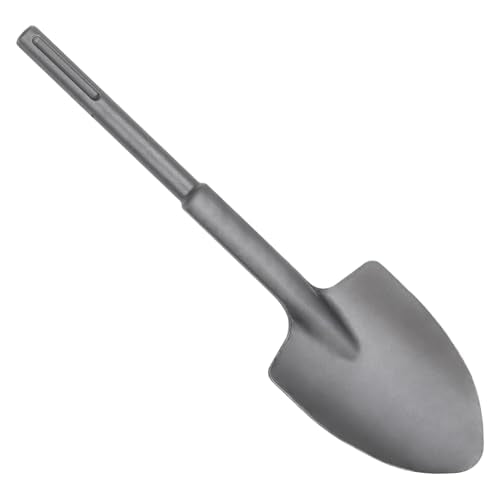 18-Inch SDS Max Steel Clay Spade, Ideal for Concrete Demolition, Jack Hammer Bit, Trenching and Digging Shovel Bit for Clay, Gravel, Frozen Soil, Concrete, 40Cr Alloy Steel