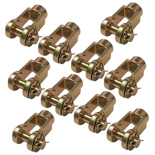 10 Pack Slack Adjuster Clevis Pin Kit for Air Brake Chambers with 1/2'' Pin Push-Rod Clevis, 5/8'' Female Thread Standard Stroke Clevis-Yoke Replaces 1245C185 10 Pcs
