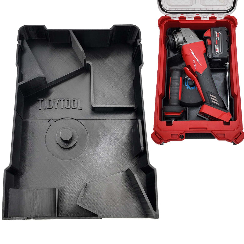Tidy Tool Insert for Milwaukee M18 Grinder (Fits 2880, 2881, 2686 Models) – Packout Compact Organizer 48-22-8435 Liner – Accessory Storage Only