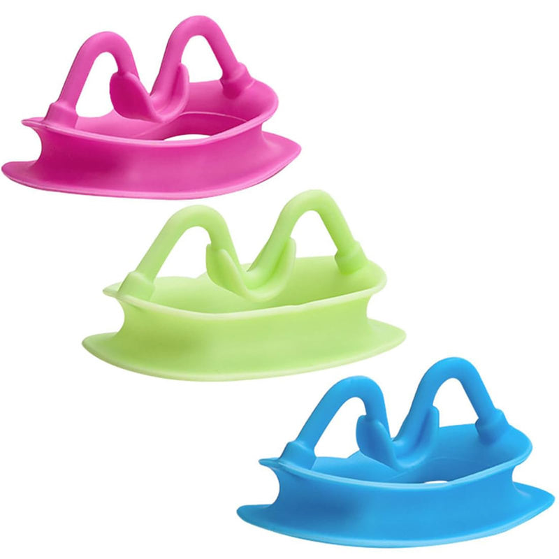 Pack of 3 Reusable Mouth Openers, Mouth Dilation, Lip Retractor | Cheek holder made of soft silicone, autoclavable, pink, green, blue. Ideal for dentists, clinics & teeth whitening