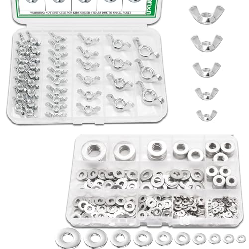 590PCS Wing Nuts& Flat Washers-SAE