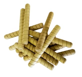 Wooden Dowel Pins, Spiral Grooved, Natural Unfinished, 1/2 x 4 Inch, for Woodworking, Furniture, Crafts (200) 200