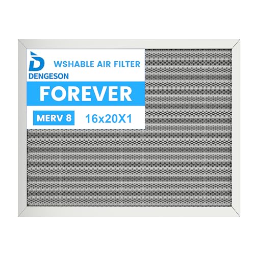 16x20x1 Reusable Air Filter - Washable Filter, MERV 8,Permanent, Electrostatic - Lasts a Lifetime HVAC AC Furnace Systems (Actual Size: 15.75x19.65x1 Inch)