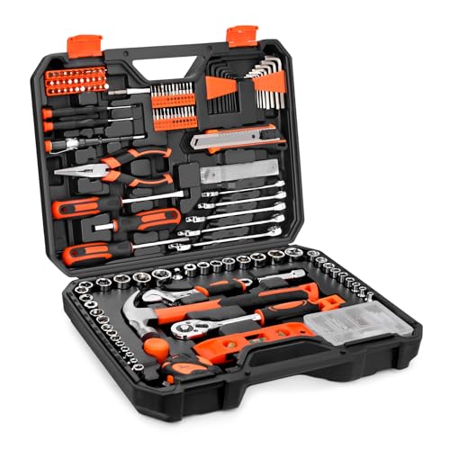 248-Piece Home Repair Hand Tool Set with Storage Case Orange