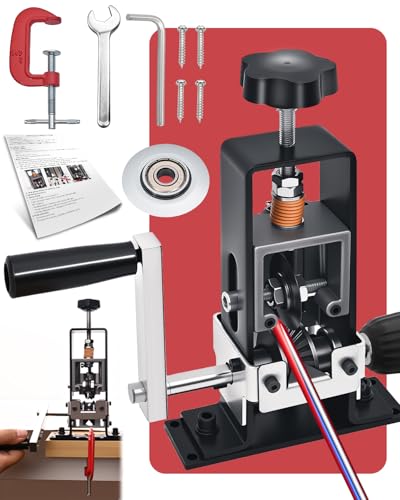 Wire Stripper Machine, 0.06-1 inch Manual Wire Stripping Machine with Replacement Blade, Drill Powered Hand Crank Cable Stripper Tool for Electric Cable Stripping & Scrap Copper Recycling