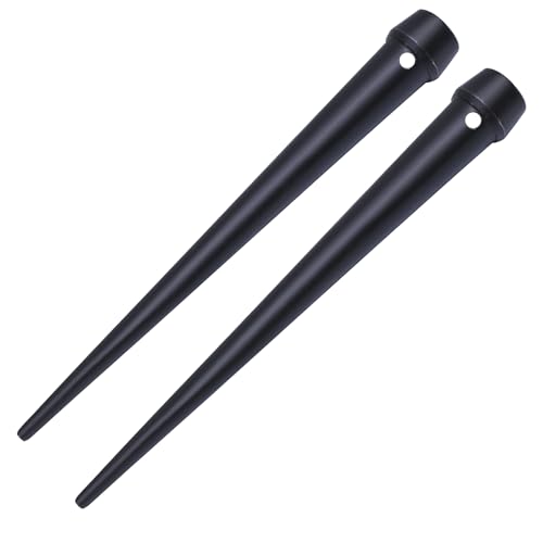 2 Pack Broad-Head Bull Pin with Hang-up Hole, 1-1/16-Inch, Heat-Treaded Steel with Black Finish