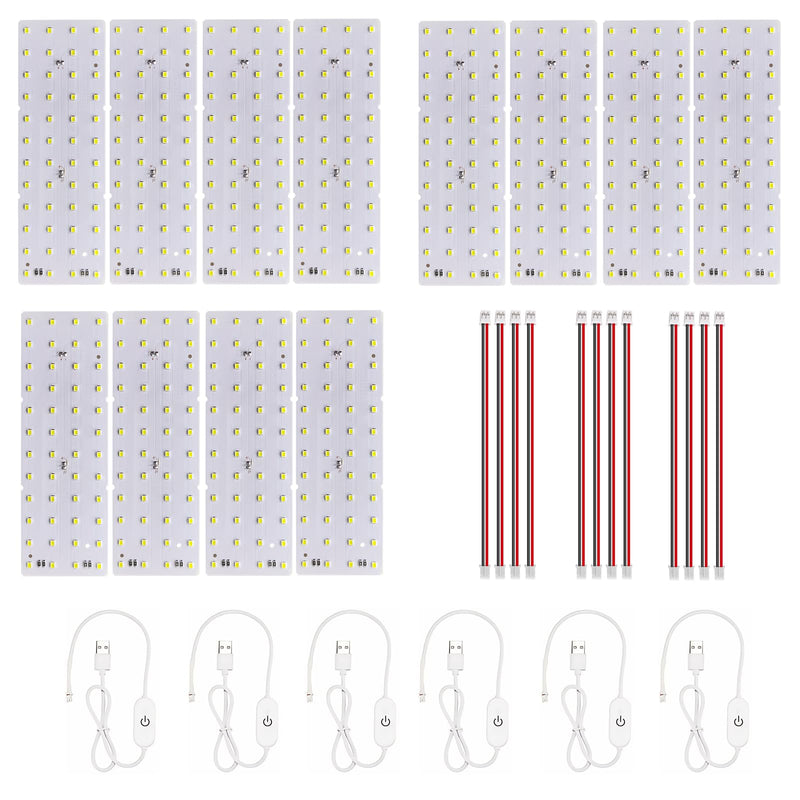 12PCS Lithophane LED Backlight Board Kit KC009 KC010 for Bambu Lab H2C/X1/P2S/A1 LED Light Board Backlights Makerworld Model Parts USB 3D Print Accessory Photo Model DIY Light Box 12 PCS Lithophane LED