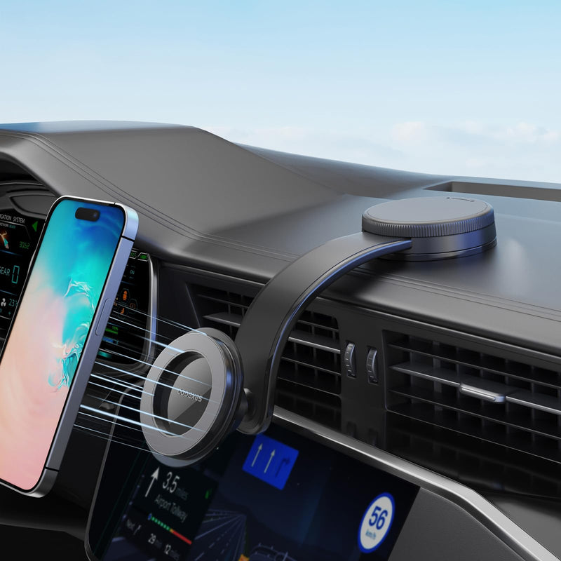 for MagSafe Phone Holder for Car, Magnetic Car Mount with 360°Rotation Vacuum Suction Cup Car Mount for Car - 108LBS,Memory Alloy Bendable Arm, Car Accessories for iPhone 17/16/15